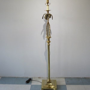 Vintage Chapman Brass Palm Tree Floor Lamp Mid Century Modern Lighting