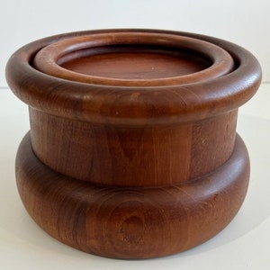 Richard Nissen Teak Ice Bucket Mid Century Modern Made in Denmark