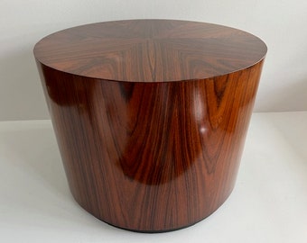 Signed Harvey Probber Wood Drum Table Mid Century Modern