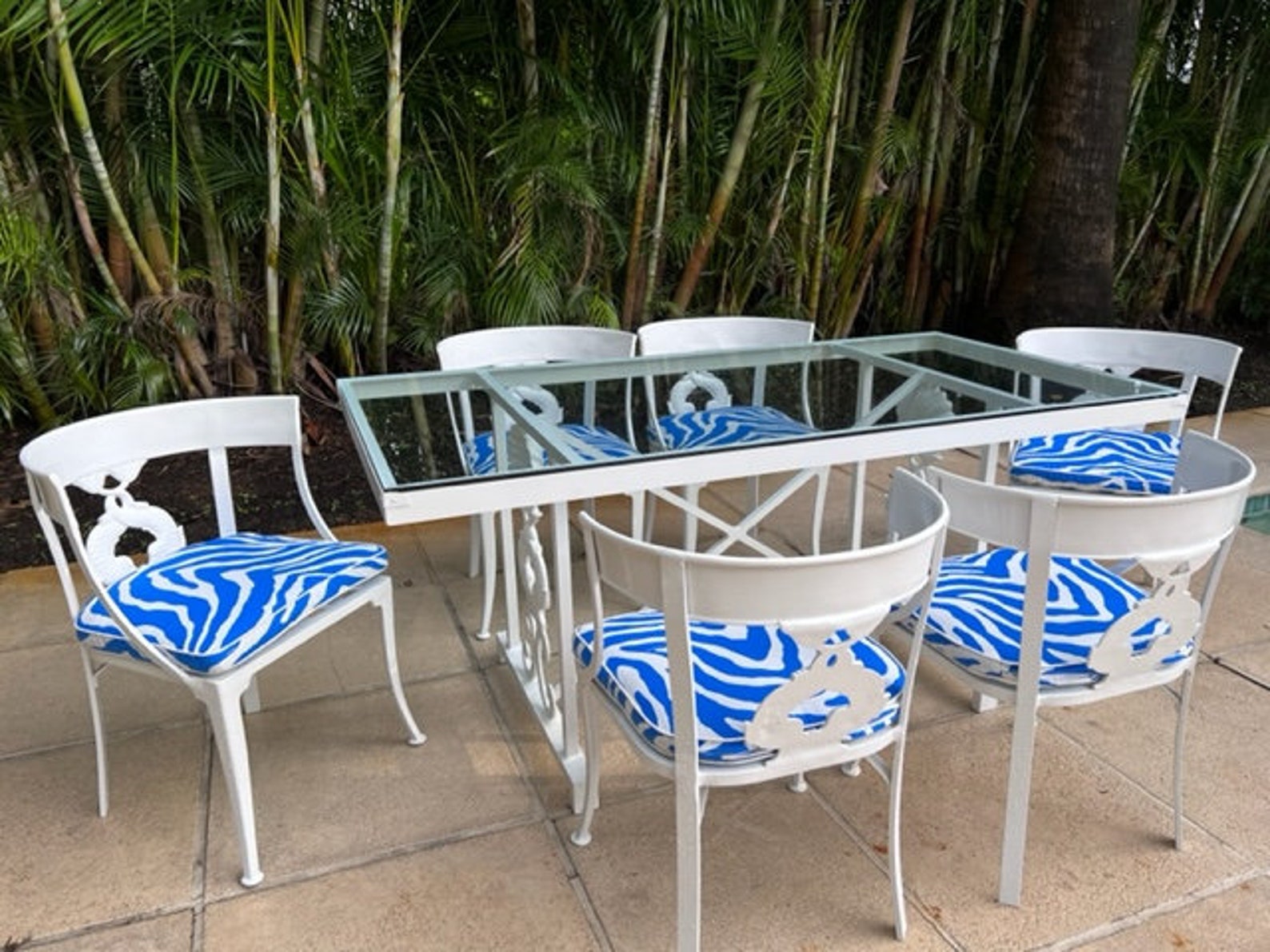 Molla Manufacturing Patio Furniture Set With Dolphin Design Etsy