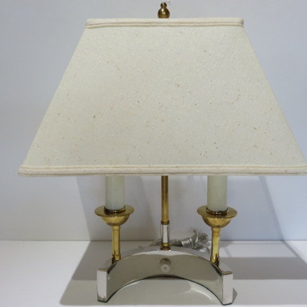 Vintage Chrome And Brass Desk Lamp Mid Century Modern Lighting