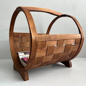 Basket Weave Magazine Holder Mid Century Modern by Basketville