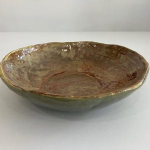 Künstler signierte Studio Keramik Behälter Mid Century Modern Keramik