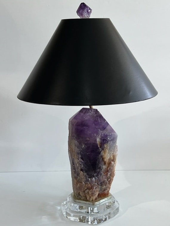Amethyst crystal table lamp deals