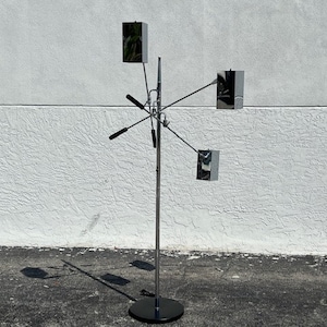 Robert Sonneman Triennale Chrome Floor Lamp Mid Century Modern Light by Sonneman Lighting