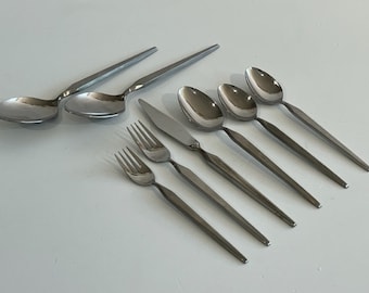 Mid Century Modern Stanley Roberts Ravenna Flatware Set - Service for 8