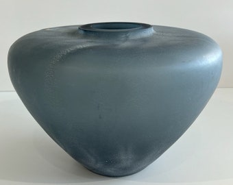 Hand Blown Art Glass Vessel Mid Century Modern Portugal