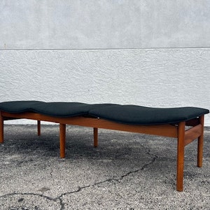 Lawrence Peabody Danish Teak Bench Mid Century Modern Seating