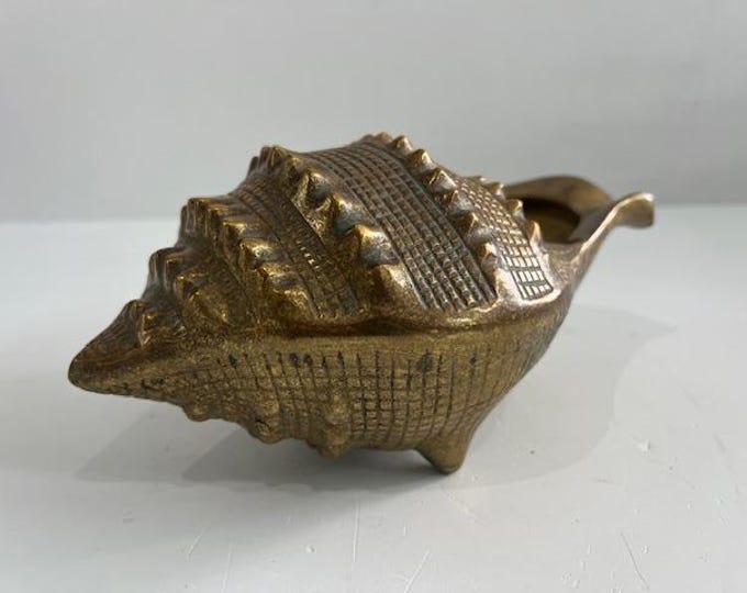 Brass Conch Seashell Vessel Mid Century Modern Planter - Etsy