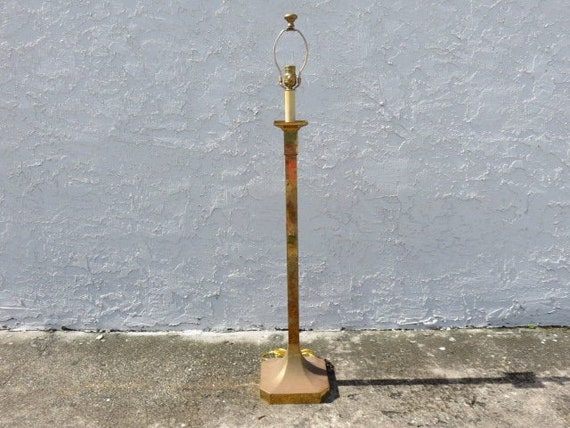Vintage Chapman Mid Century Modern Brass Floor Lamp With Original