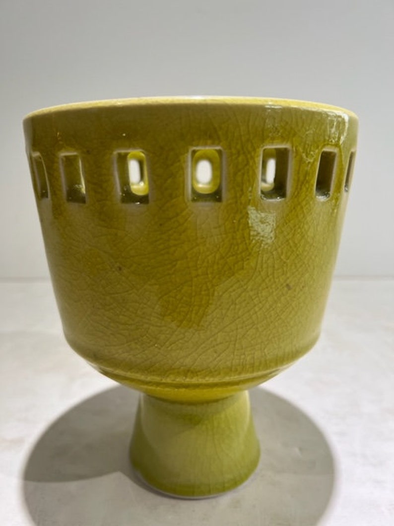 Japanese Pottery Ikebana Container Mid Century Modern Ceramics Etsy