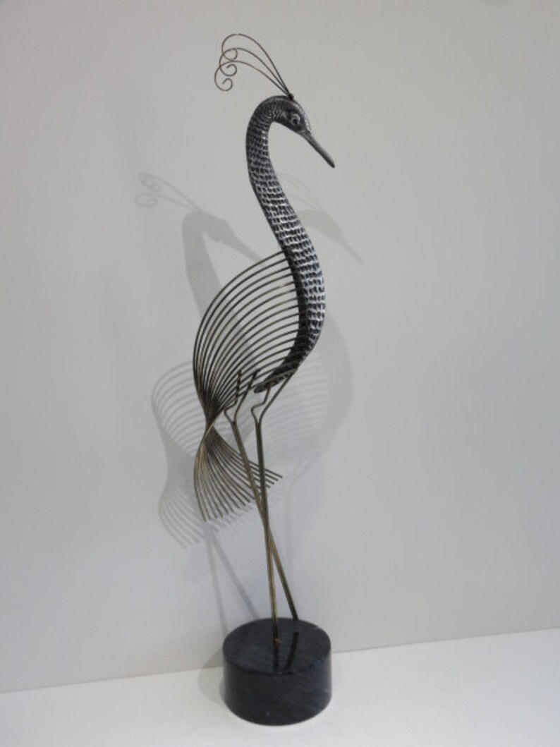 Vintage Curtis Jere Peacock Sculpture Mid Century Modern Etsy