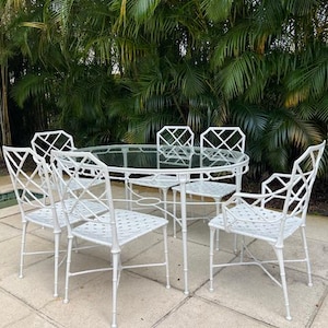 Brown Jordan Calcutta Faux Bamboo Patio Furniture Mid Century Modern Outdoor Living