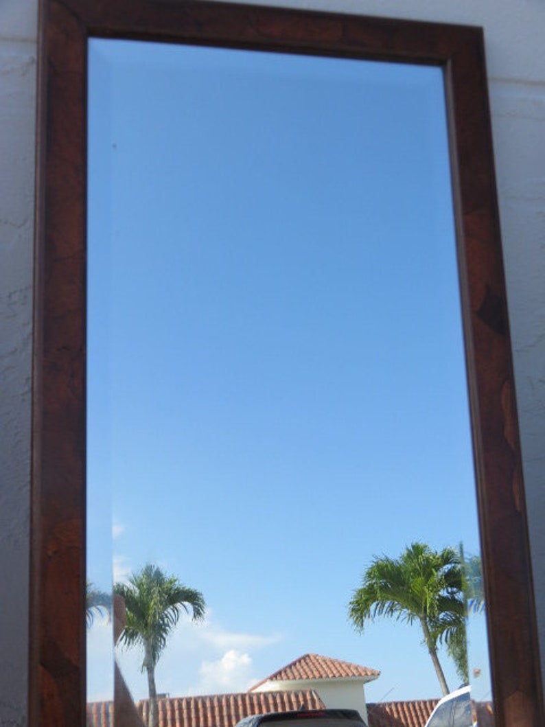 Set of Three Burl Wood Mirrors Mid Century Modern Furniture Etsy
