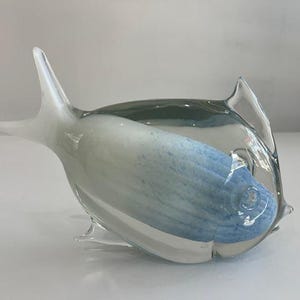 Luigi Mellara Murano Glass Fish Sculpture Mid Century Modern Italy