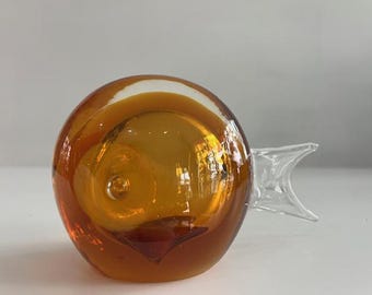 Antonio da Ros for Cenedese Murano Glass Sommerso Fish Sculpture Mid Century Modern Italy