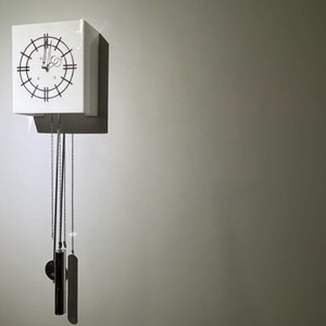George Nelson Lucite Pendulum Clock for Howard Miller Mid Century Modern