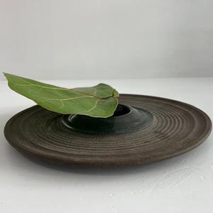 Artist Signed Ceramic Ikebana Container Mid Century Modern Pottery