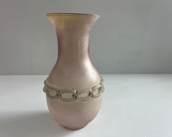 Cenedese Scavo Murano Glass Vessel Mid Century Modern Italy