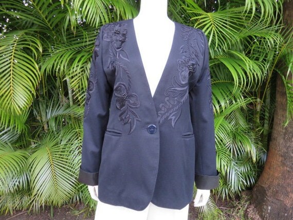 Vintage Designer Margaretha Ley For Escada Black B