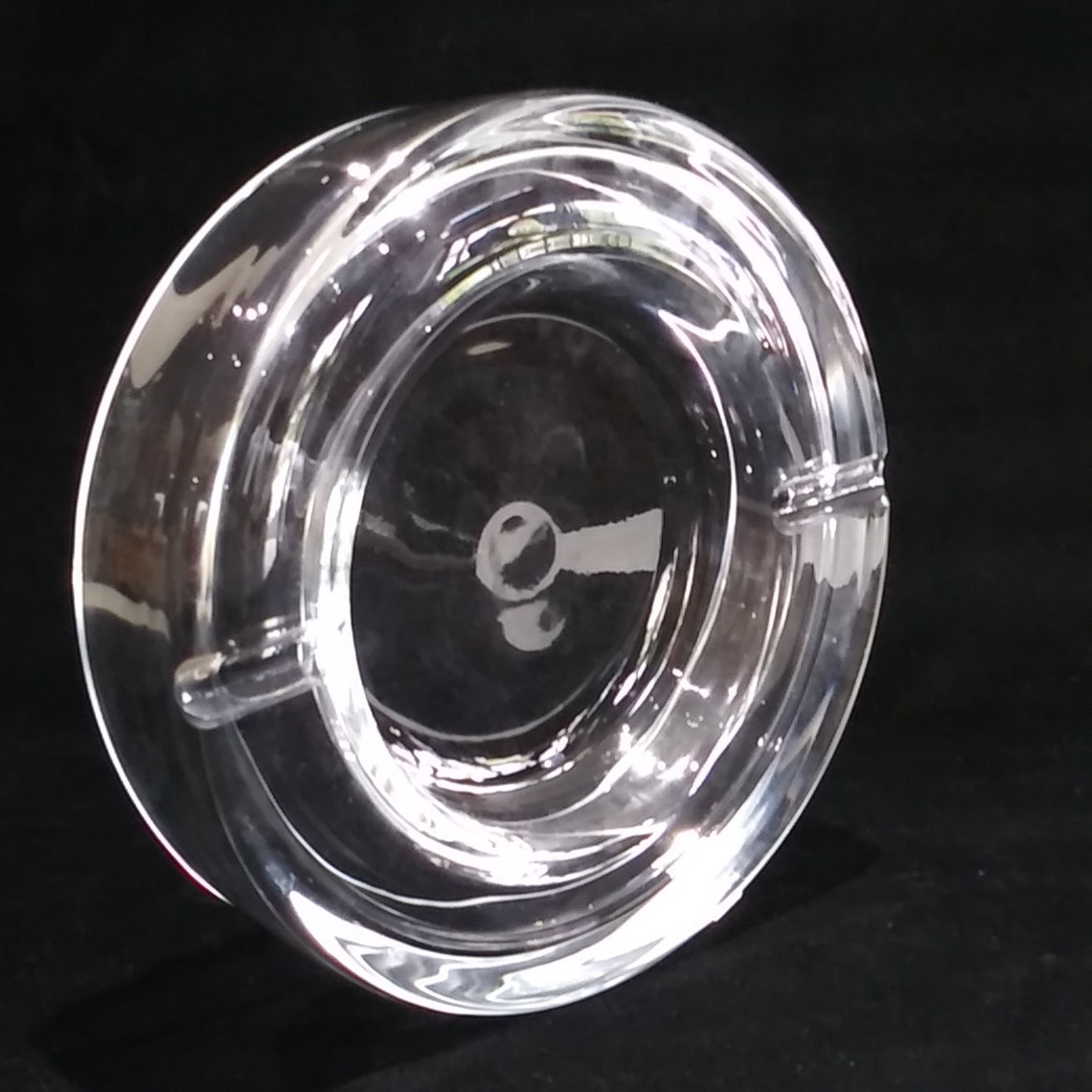 Large Glass Ashtray By Krosno Mid Century Modern Poland Etsy