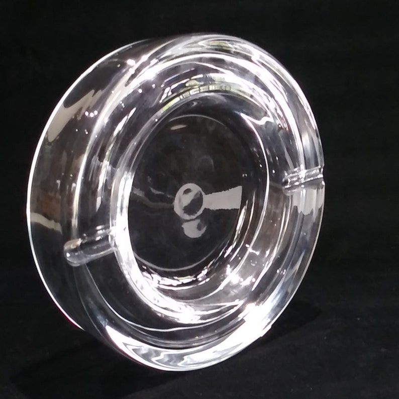Large Glass Ashtray by Krosno Mid Century Modern Poland Etsy