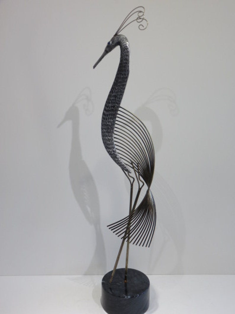 Vintage Curtis Jere Peacock Sculpture Mid Century Modern Etsy