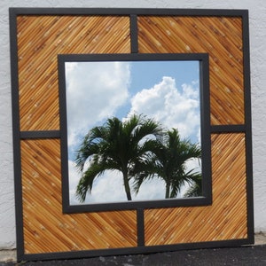 Tommaso Barbi Style Bamboo Mirror Mid Century Modern Furniture