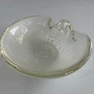 Seguso Murano Szklana Miska Obiekt Sztuki Nowoczesnej Mid Century Włochy