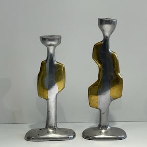 David Marshall Candle Holders Mid Century Modern Candlesticks Made in Spain