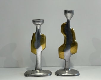 David Marshall Candle Holders Mid Century Modern Candlesticks Made in Spain