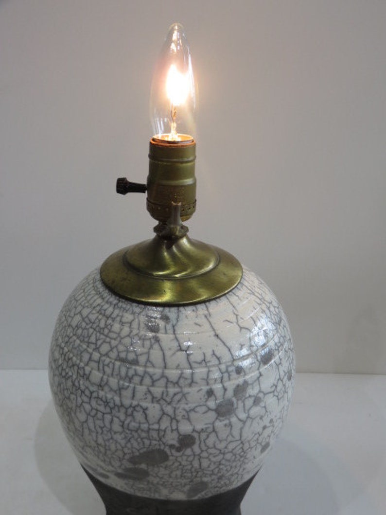 Signed Ray Gross Studio Raku Pottery Lamp Mid Century Modern Etsy