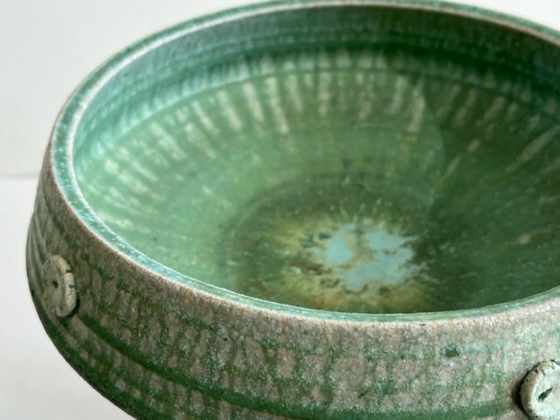 Studio Pottery Ikebana Container Mid Century Modern Ceramics Etsy