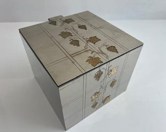 Cubitera Noel BC de latón y cromo, estilo moderno de mediados de siglo, Italia