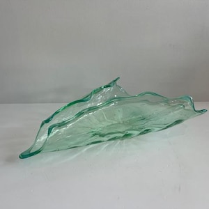 Alfredo Barbini Style Murano Glass Centerpiece Bowl Mid Century Modern Italy