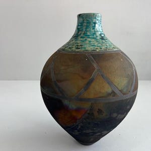 Artist Signed Raku Studio Pottery Mid Century Modern Ceramics