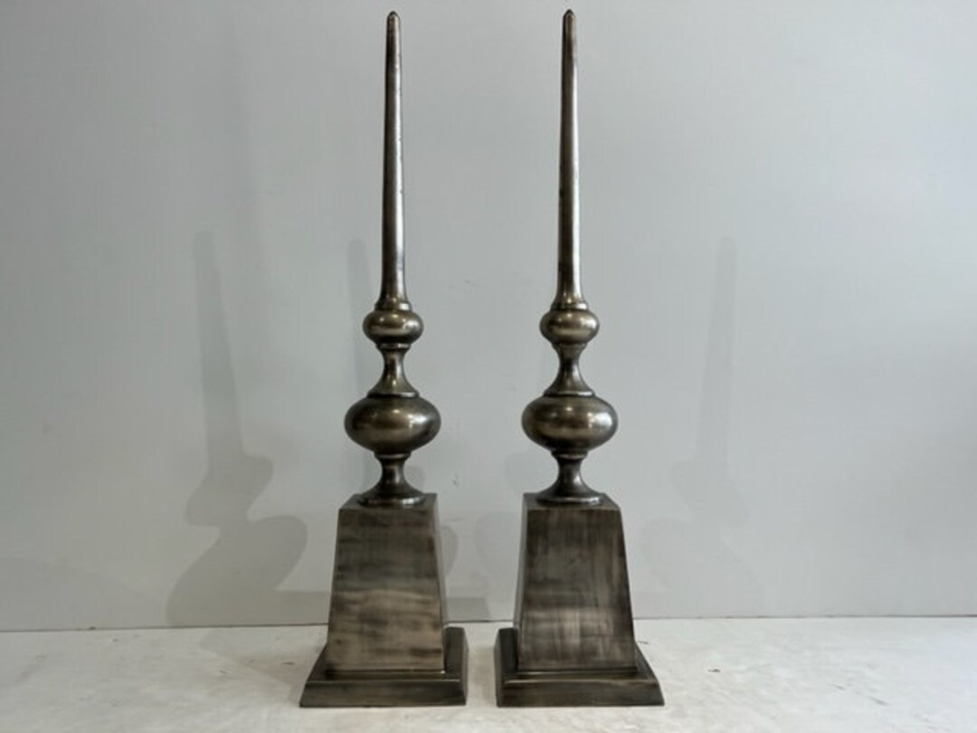 Pair of Metal Cupola Weathervane Finials Home Decor Etsy