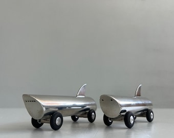 Pair of Mike Walker Designs Wheelie Shark Salt and Pepper Shakers
