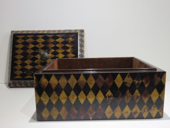 Large Maitland Smith Tessellated Stone Box With L… - image 8