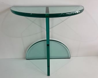 Mesa de bebidas de vidrio estilo Ida Hildebrand Muebles modernos de mediados de siglo