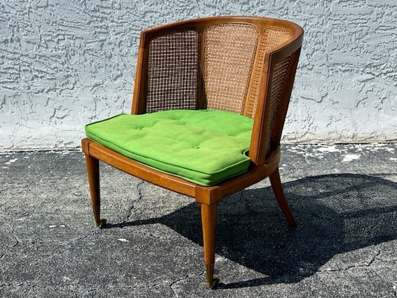 Tomlinson Style Caned Back Chair Mid Century Modern Furniture Etsy