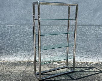 John Mascheroni Aluminium und Glas Tabo Etagere Mid Century Modern Raumteiler Wand Einheit