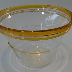 Hand Blown Glass Bowl Mid Century Modern Art Object