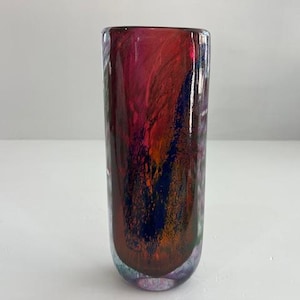 Signed Goran Warff  for Kosta Boda Blown Glass Vessel Mid Century Modern Object