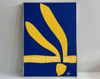 Póster serigrafiado de Jack Youngerman, Centro de la ciudad, Ballet Joffrey, Arte moderno de mediados de siglo