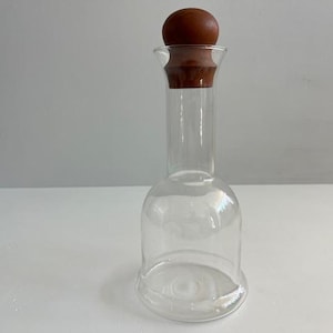 Jens Quistgaard Dansk International Designs LTD Maylasia Teak and Glass Decanter Mid Century Modern Signed