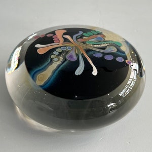 Nicholson Hand Blown Art Glass Paperweight Mid Century Modern