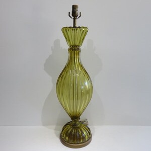 Large Seguso Glass Lamp Mid Century Modern Murano Lighting Made In Italy