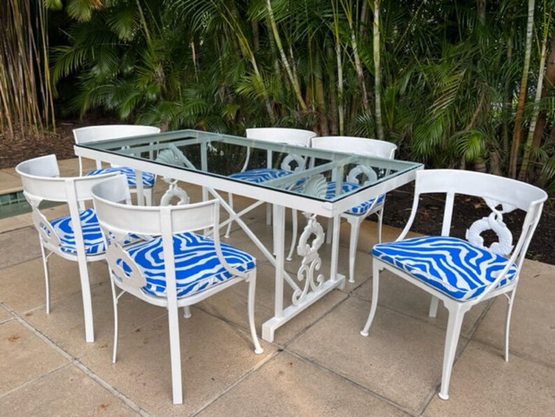 Molla Manufacturing Patio Furniture Set With Dolphin Design Etsy
