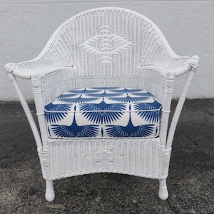 Signed Karpen Wicker Furniture Company Mid Century Modern Chair
